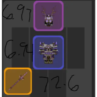 Dungeon Quest Reborn  - DQR - Valhalla Mage Set with Gungnir all maxed