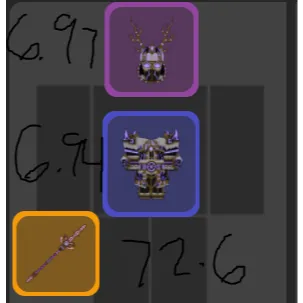 Dungeon Quest Reborn  - DQR - Valhalla Mage Set with Gungnir all maxed
