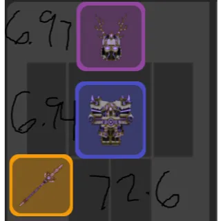 Dungeon Quest Reborn  - DQR - Valhalla Mage Set with Gungnir all maxed