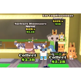 15M/S NUCLEARO DINNOSAURO AND 45M LOS COMBINASIONAS BUNDLE