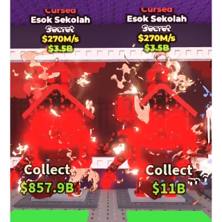 2x cursed esok sekolahs  270m/s each