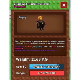 11.63 KG DREADBOUND HEADLESS HORSEMAN GAG 