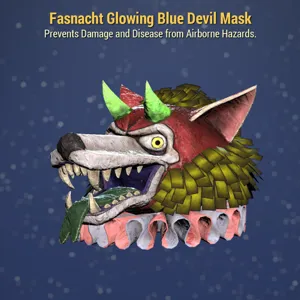 Glowing Blue Devil Mask