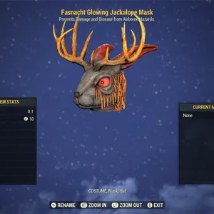 Glowing Jackalope Mask