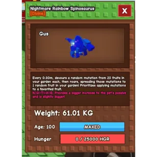 Rainbow hatch Spinosaurus 61kg