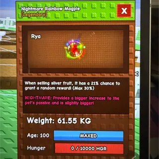 Rainbow hatch Magpie