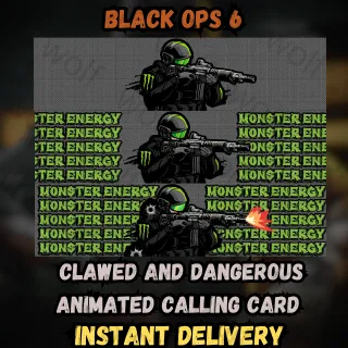 Call of Duty Black Ops 6 BO6 Clawed and Dangerous Calling Card 