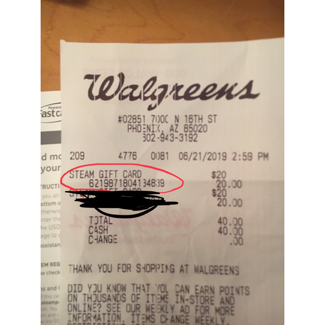 Different Pictures Of  Gift Cards & Receipt And How To