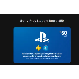 $50.00 USD PlayStation Store