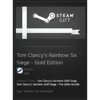Tom Clancy's Rainbow Six Siege Gold Edition  Steam  GIFT