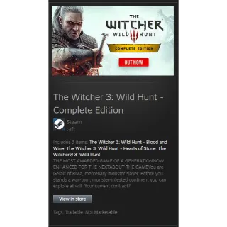 The Witcher 3 Wild Hunt Complete Edition  Steam  Gift