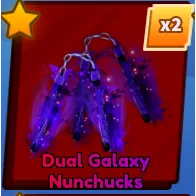 Dual Galaxy Nunchucks - Blade ball - Bladeball (Very Rare)