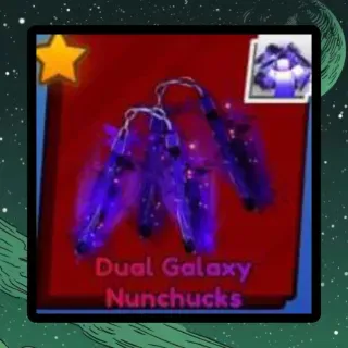 Dual Galaxy Nunchucks + Finisher - Blade ball - Bladeball (Very Rare)