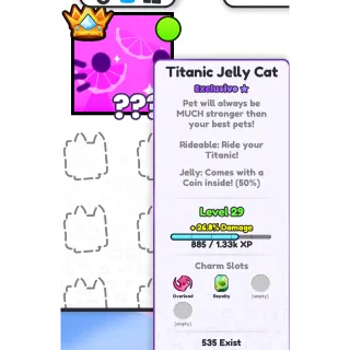 Titanic jelly cat ps99 pet simulator