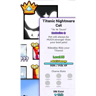 Titanic Nightmare Cat PS99 Pet Simu