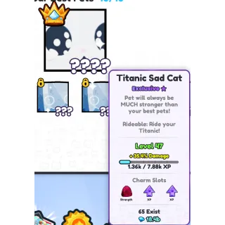 Titanic Sad Cat ps99 Pet Simulator