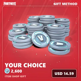 Fortnite 2600 vBucks — Item Shop Gift