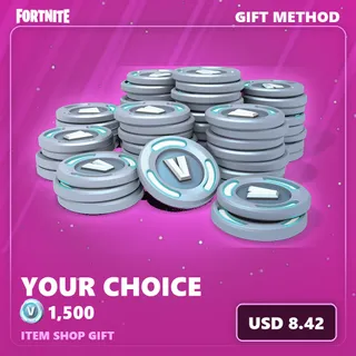 Fortnite 1500 vBucks — Item Shop Gift