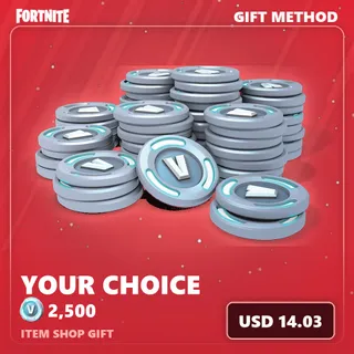 Fortnite 2500 vBucks — Item Shop Gift