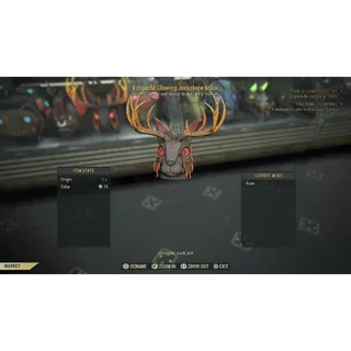 Fasnacht glowing Jackalope mask