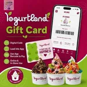 $20.00 Yogurtland Gift Card - Transfer Balance to App