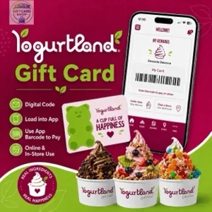 $20.00 Yogurtland Gift Card - Transfer Balance to App