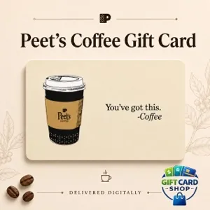 $30.00 (2x$15) USD Peet’s Coffee Gift Card Instant Auto Delivery
