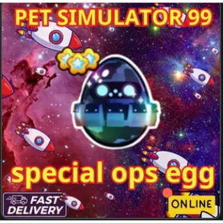 FAST INSANT DELIVERY Pet simulator 99 x10 Special Ops egg