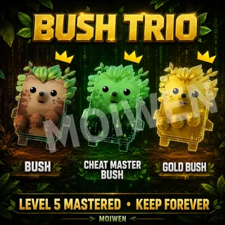 Bush Trio Sprite Set | Level 5 Mastered | Keep Forever