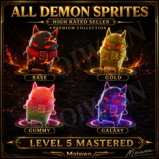 Fortnite All 4 Demon Sprites Level 5 Mastered Bundle