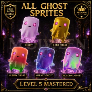 Fortnite All 5 Ghost Sprites Level 5 Mastered Bundle