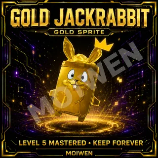 Gold Jackrabbit Sprite | Level 5 Mastered | Keep Forever