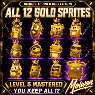 All 12 Gold Sprites | Complete Gold Set | Level 5 Mastered | You Keep All