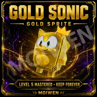 Gold Sonic Sprite | Level 5 Mastered | Keep Forever
