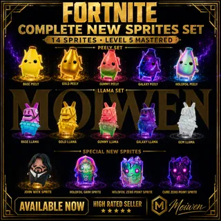NEW FORTNITE 14 SPRITES SET LEVEL 5 MASTERED AVAILABLE NOW