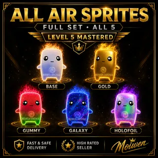 Fortnite All 5 Air Sprites | Level 5 Mastered | Full Set