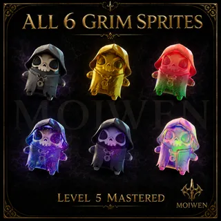 Fortnite All 6 Grim Sprites Level 5 Mastered Complete Set