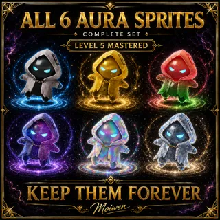 Fortnite All 6 Aura Sprites | Level 5 Mastered Complete Set