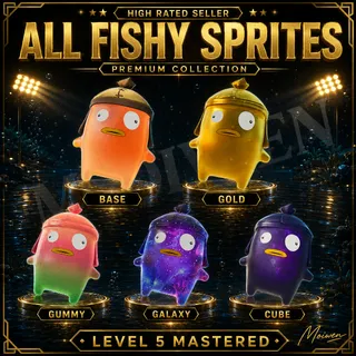 Fortnite All 5 Fishy Sprites Level 5 Mastered Bundle