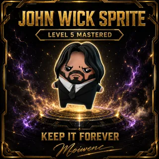 Fortnite John Wick Sprite | Level 5 Mastered | Keep Forever