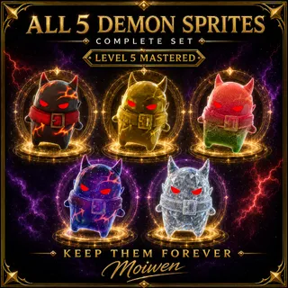 Fortnite All 5 Demon Sprites | Level 5 Mastered Complete Set