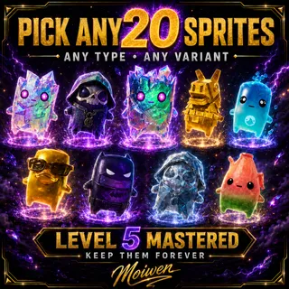 FORTNITE PICK ANY 20 OF 117 SPRITES | LEVEL 5 MASTERED | KEEP THEM FOREVER