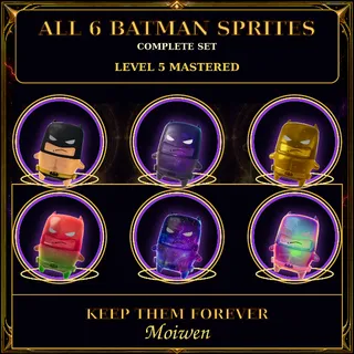 Fortnite All 6 Batman Sprites | Level 5 Mastered Complete Set