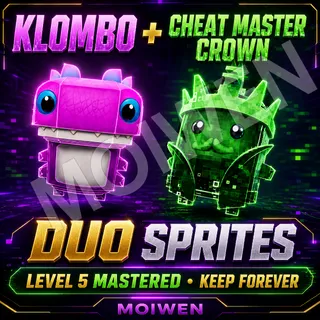 Cheat Master Crown + Klombo Sprite Duo | Level 5 Mastered | Keep Forever