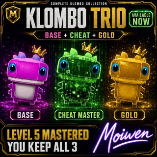 KLOMBO TRIO | BASE CHEAT MASTER GOLD | AVAILABLE NOW | LVL 5 | KEEP ALL 3