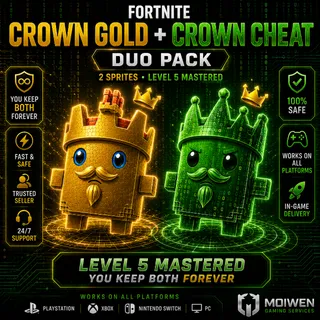 Gold Crown + Cheat Crown | Level 5 Mastered | Keep Both Forever