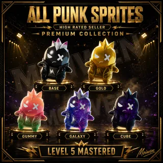 Fortnite All 5 Punk Sprites Level 5 Mastered Bundle