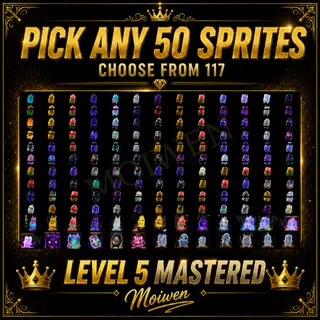NEW Fortnite Pick Any 50 of 117 Sprites | Lvl 5 Mastered | Available Now