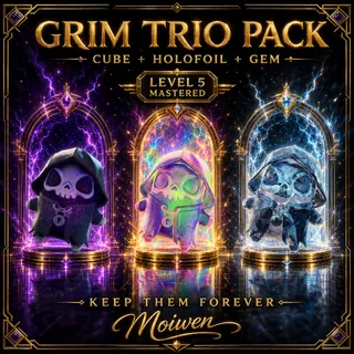 Fortnite Cube Grim + Holofoil Grim + Gem Grim | Level 5 Mastered Trio