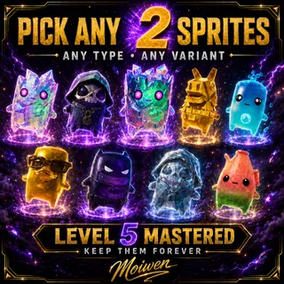 Fortnite Pick Any 2 Sprites | Level 5 Mastered | Keep Forever